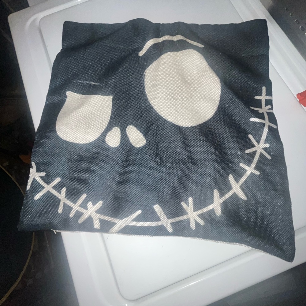 Black and White Jack Skellington Pillow Cover